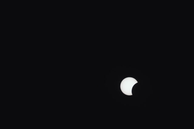 noch ca 45 min, der Sonnenfilter ist logischerweise immer noch drauf